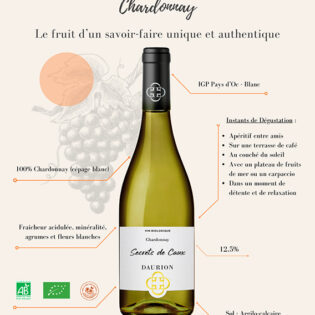 Secrets de Caux Blanc Chardonnay 2024 – Image 4